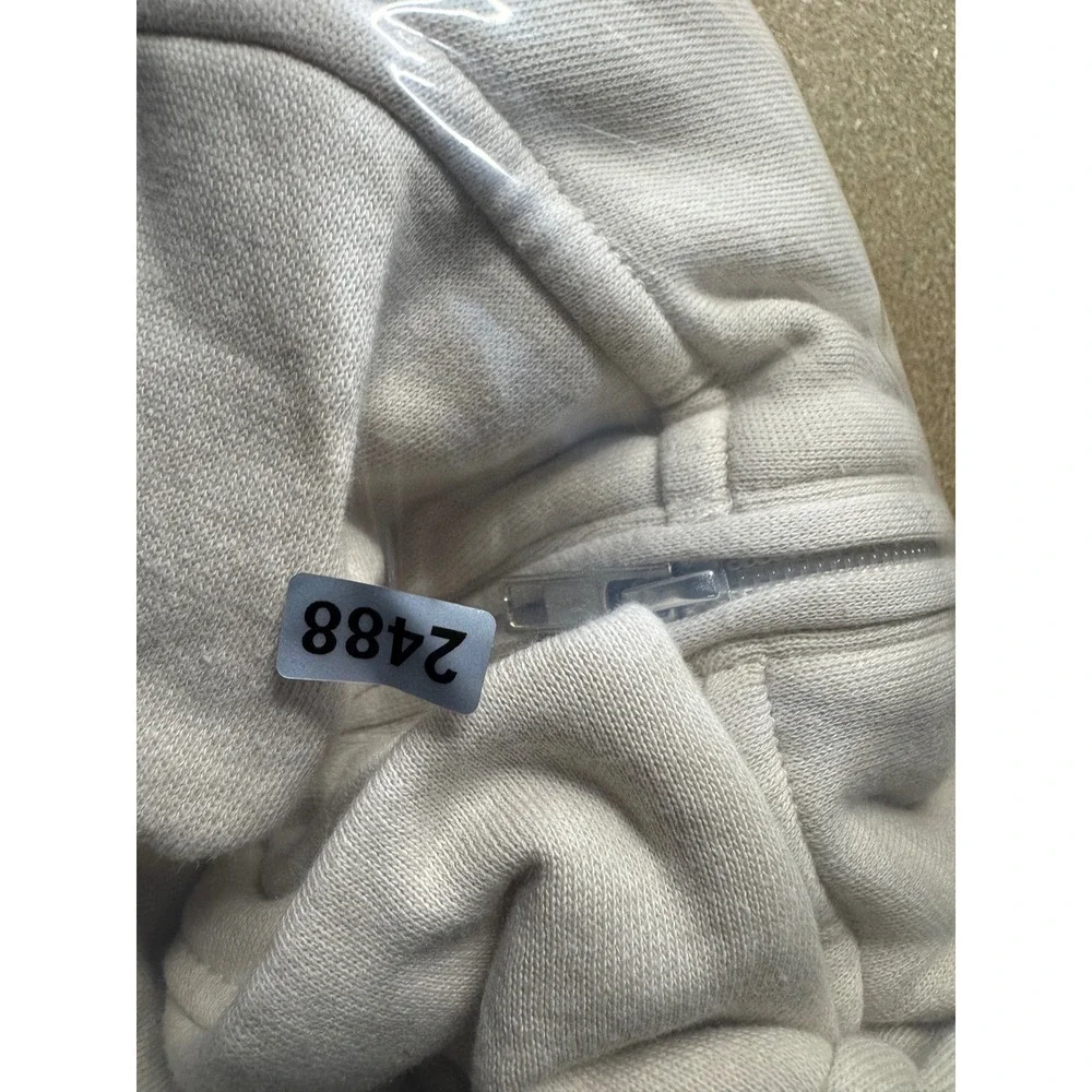Alo Yoga Accolade Quarter Zip Pullover Sweatshirt Bone White Beige Fleece Mens M